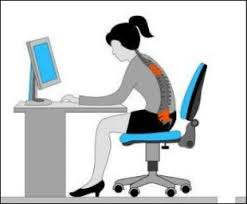 slouched posture at desk